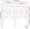 vidaXL - Hoofdbord - 126x4x100 - cm - massief - grenenhout - honingbruin