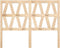 vidaXL - Hoofdbord - 126x4x100 - cm - massief - grenenhout