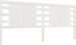 vidaXL - Hoofdbord - 126x4x100 - cm - massief - grenenhout - wit