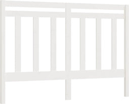 vidaXL - Hoofdbord - 126x4x100 - cm - massief - grenenhout - wit