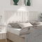 vidaXL - Hoofdbord - 126x4x100 - cm - massief - grenenhout - wit