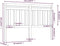vidaXL - Hoofdbord - 126x4x100 - cm - massief - grenenhout - wit