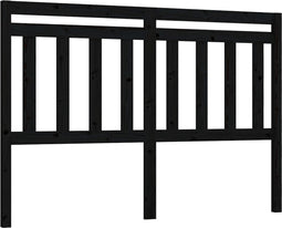 vidaXL - Hoofdbord - 126x4x100 - cm - massief - grenenhout - zwart