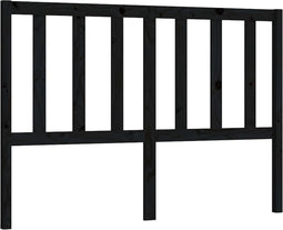 vidaXL - Hoofdbord - 126x4x100 - cm - massief - grenenhout - zwart