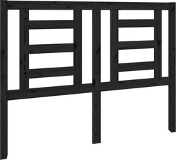 vidaXL - Hoofdbord - 126x4x100 - cm - massief - grenenhout - zwart