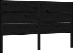 vidaXL - Hoofdbord - 126x4x100 - cm - massief - grenenhout - zwart