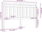 vidaXL - Hoofdbord - 126x4x100 - cm - massief - grenenhout - zwart