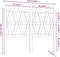 vidaXL - Hoofdbord - 126x4x100 - cm - massief - grenenhout - zwart