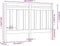 vidaXL - Hoofdbord - 126x4x100 - cm - massief - grenenhout - zwart