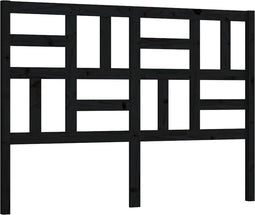 vidaXL - Hoofdbord - 126x4x104 - cm - massief - grenenhout - zwart