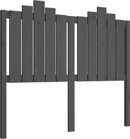 vidaXL - Hoofdbord - 126x4x110 - cm - massief - grenenhout - grijs