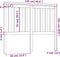 vidaXL - Hoofdbord - 126x6x101 - cm - massief - grenenhout
