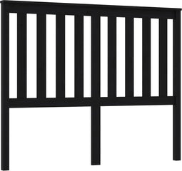 vidaXL - Hoofdbord - 126x6x101 - cm - massief - grenenhout - zwart