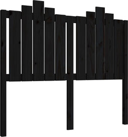vidaXL - Hoofdbord - 126x6x110 - cm - massief - grenenhout - zwart