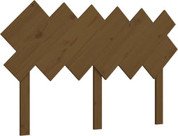 vidaXL - Hoofdbord - 132x3x81 - cm - massief - grenenhout - honingbruin