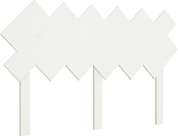 vidaXL - Hoofdbord - 132x3x81 - cm - massief - grenenhout - wit