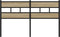 vidaXL - Hoofdbord - 135 - cm - ijzer - en - bewerkt - hout - sonoma - eikenkleurig
