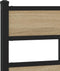 vidaXL - Hoofdbord - 135 - cm - ijzer - en - bewerkt - hout - sonoma - eikenkleurig