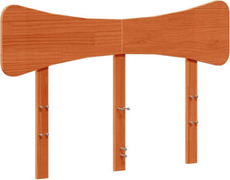 vidaXL - Hoofdbord - 135 - cm - massief - grenenhout - wasbruin