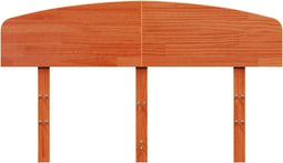 vidaXL - Hoofdbord - 135 - cm - massief - grenenhout - wasbruin