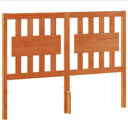 vidaXL - Hoofdbord - 135 - cm - massief - grenenhout - wasbruin