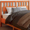 vidaXL - Hoofdbord - 135 - cm - massief - grenenhout - wasbruin