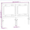 vidaXL - Hoofdbord - 135 - cm - massief - grenenhout - wasbruin
