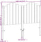 vidaXL - Hoofdbord - 135 - cm - massief - grenenhout - wasbruin
