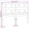 vidaXL - Hoofdbord - 135 - cm - massief - grenenhout - wasbruin