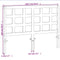 vidaXL - Hoofdbord - 135 - cm - massief - grenenhout - wasbruin