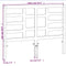 vidaXL - Hoofdbord - 135 - cm - massief - grenenhout - wasbruin