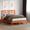 vidaXL - Hoofdbord - 135 - cm - massief - grenenhout - wasbruin