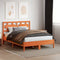 vidaXL - Hoofdbord - 135 - cm - massief - grenenhout - wasbruin