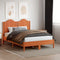 vidaXL - Hoofdbord - 135 - cm - massief - grenenhout - wasbruin