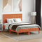 vidaXL - Hoofdbord - 135 - cm - massief - grenenhout - wasbruin