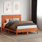 vidaXL - Hoofdbord - 135 - cm - massief - grenenhout - wasbruin