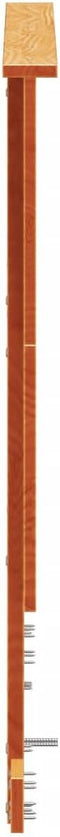 vidaXL - Hoofdbord - 135 - cm - massief - grenenhout - wasbruin