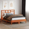 vidaXL - Hoofdbord - 135 - cm - massief - grenenhout - wasbruin