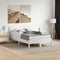 vidaXL - Hoofdbord - 135 - cm - massief - grenenhout - wit