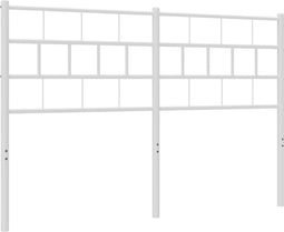 vidaXL - Hoofdbord - 135 - cm - metaal - wit