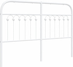 vidaXL - Hoofdbord - 135 - cm - metaal - wit