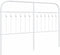 vidaXL - Hoofdbord - 135 - cm - metaal - wit