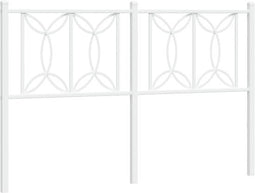 vidaXL - Hoofdbord - 135 - cm - metaal - wit