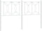 vidaXL - Hoofdbord - 135 - cm - metaal - wit