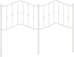 vidaXL - Hoofdbord - 135 - cm - metaal - wit