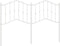 vidaXL - Hoofdbord - 135 - cm - metaal - wit