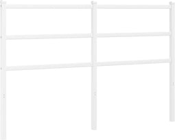 vidaXL - Hoofdbord - 135 - cm - metaal - wit