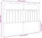 vidaXL - Hoofdbord - 135 - cm - metaal - wit