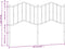 vidaXL - Hoofdbord - 135 - cm - metaal - wit