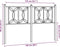 vidaXL - Hoofdbord - 135 - cm - metaal - wit